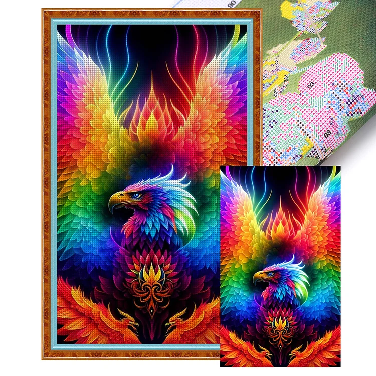 Colorful Eagle - Printed Cross Stitch 11CT 40*65CM