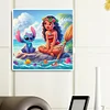 Stitch  Princess Moana-Full Round Diamond Painting 40*40CM