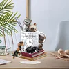 Diamond Painting Acrylic Cat and Book   Clock Ornament