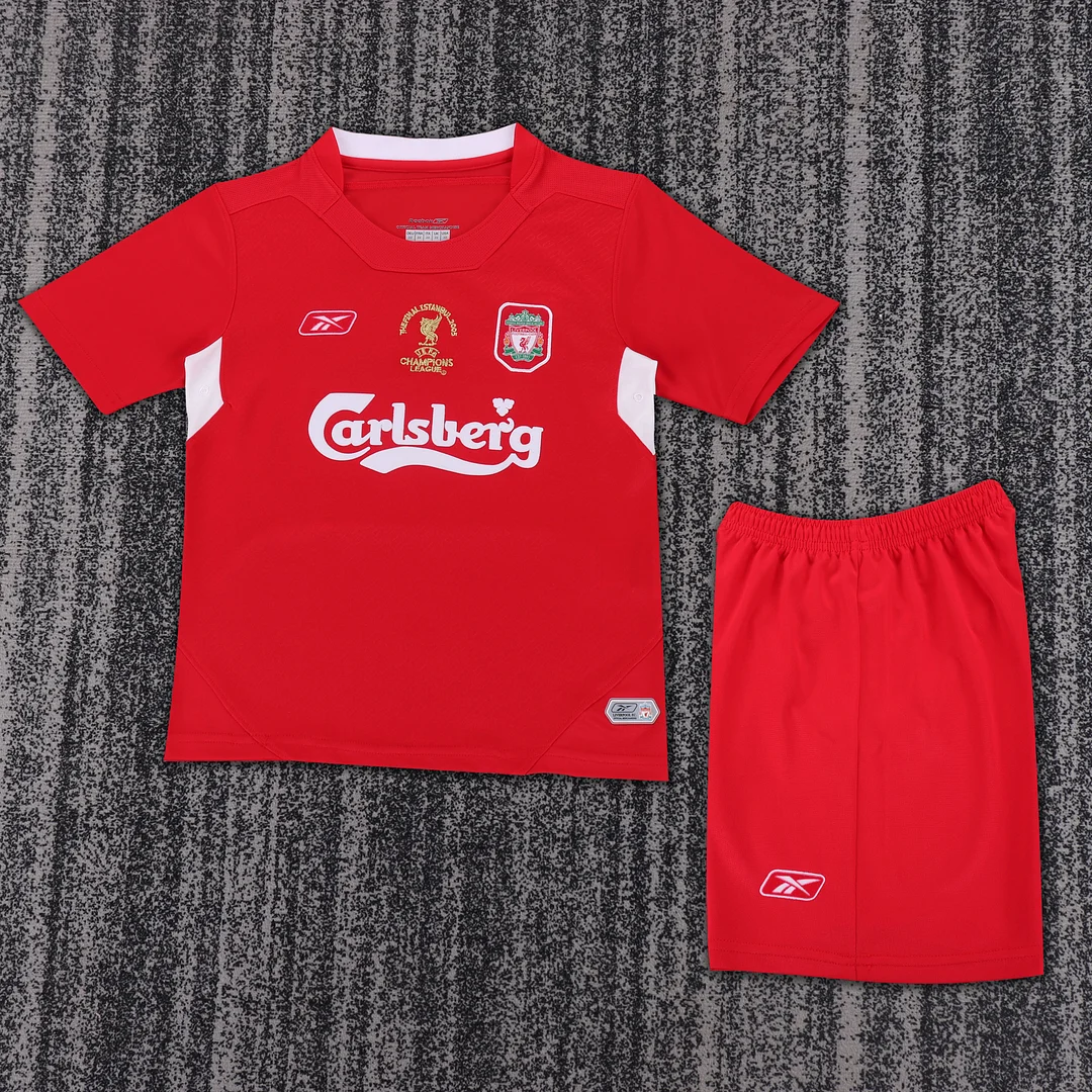 2004-2005 Retro Liverpool Home Football Jersey Kids Size