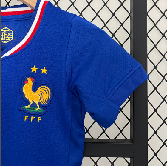 2024/2025 France Home Kids Kit Football Jersey Thai Quality