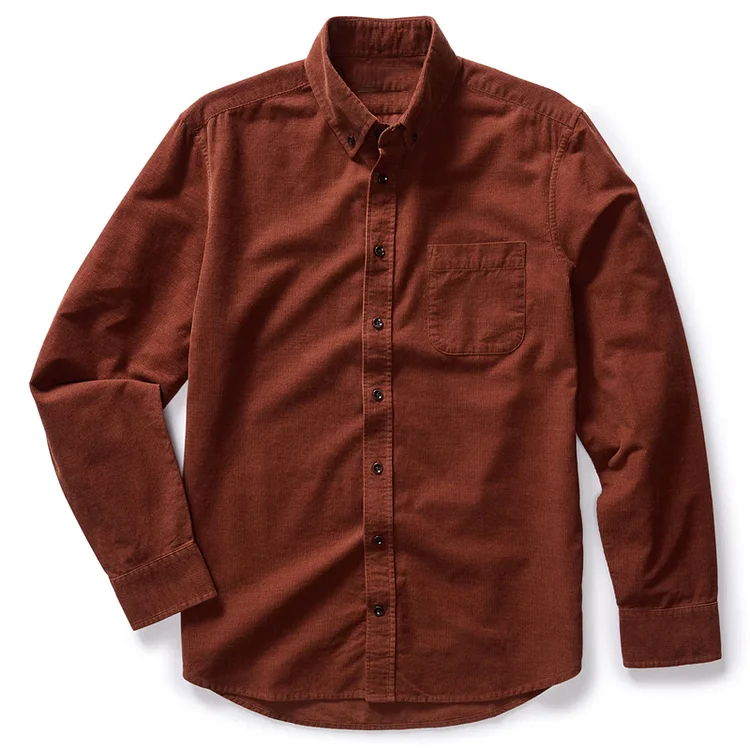 Men's 4 oz Corduroy Washable Easy-Iron Shirt
