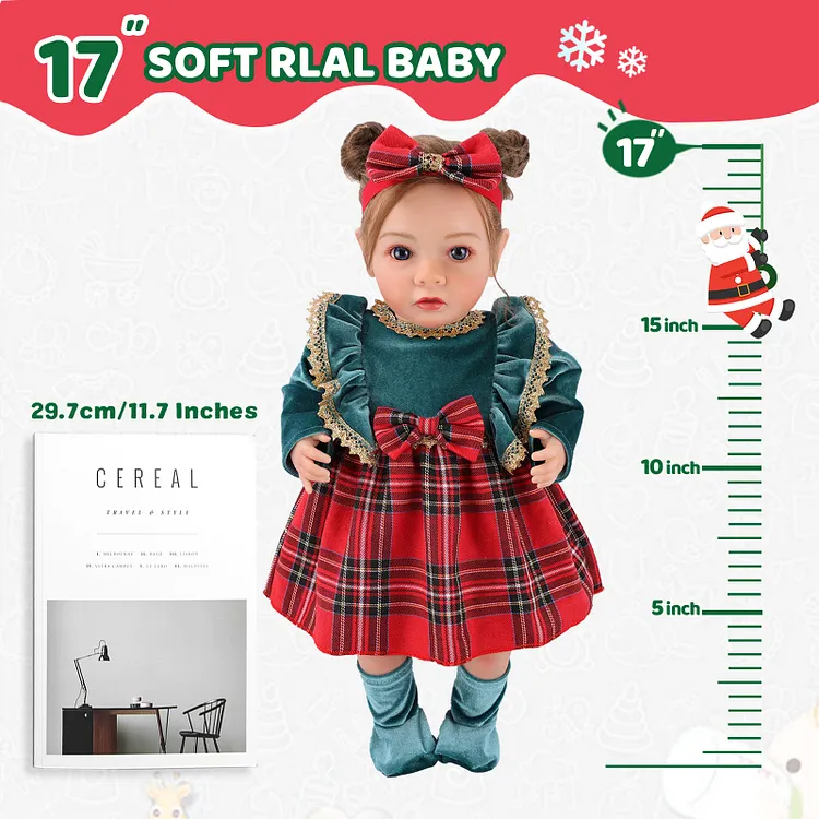 Babeside Christmas Daisy 17'' Reborn Baby Doll Smiling Adorable Girl