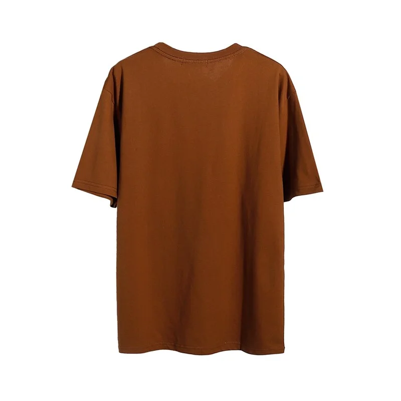 Letter Foam Smiley Print Cotton Kanye Tshirt High Street Oversize Short Sleeve Summer T-shirt for Men and Women O Neck Loose Tee