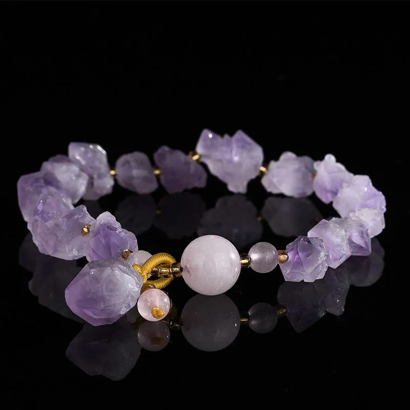 Natural Amethyst Crystal Luck Bracelet