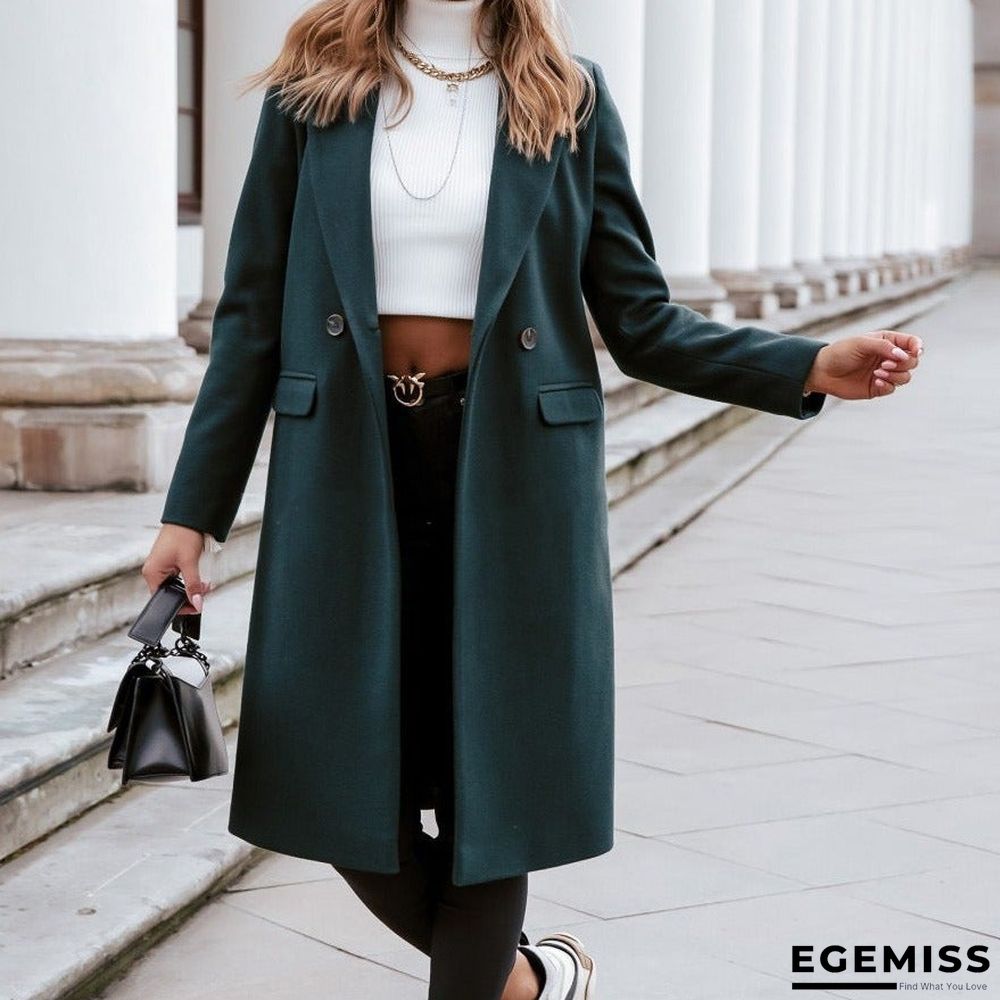Autumn and Winter Long Suit Collar Woolen Coat Coat Coat | EGEMISS