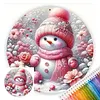 Snowman Full 18CT 2 Strands DIY Stamped Cross Stitch Kits for Beginners Adults Home Wall Decor Cross Stitch Art and Crafts Kits 25x25cm