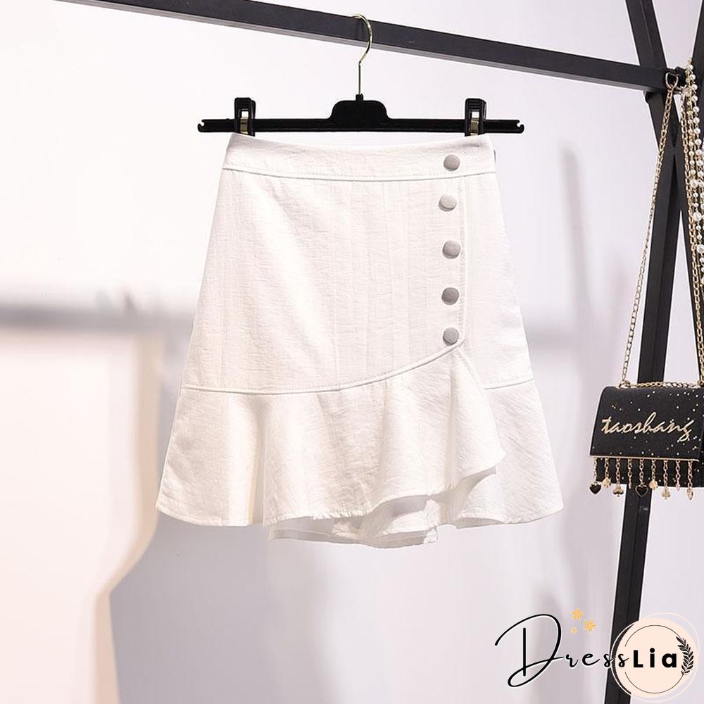 Sweet Stripe Tee+Button Skirt P15829