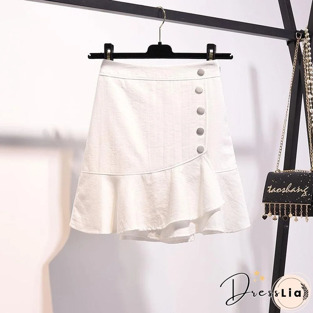 Sweet Stripe Tee+Button Skirt P15829