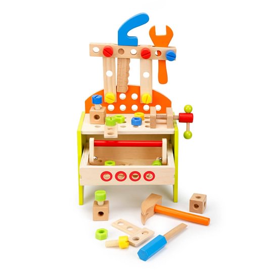  Robotime Online ROBUD Kids Tool Bench Wooden Small Toy WGJ03