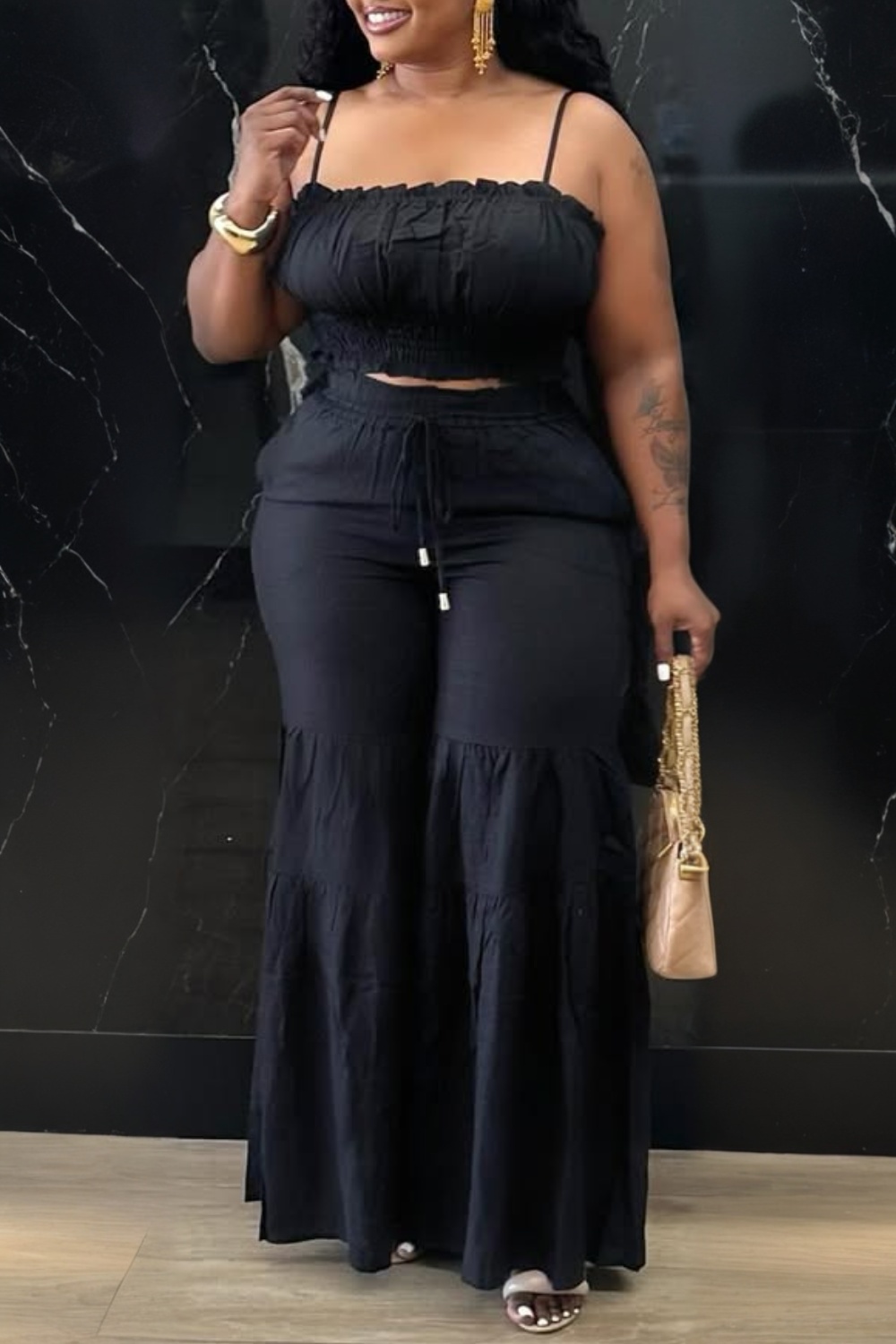 Paris Pant Oatmeal Plus Size
