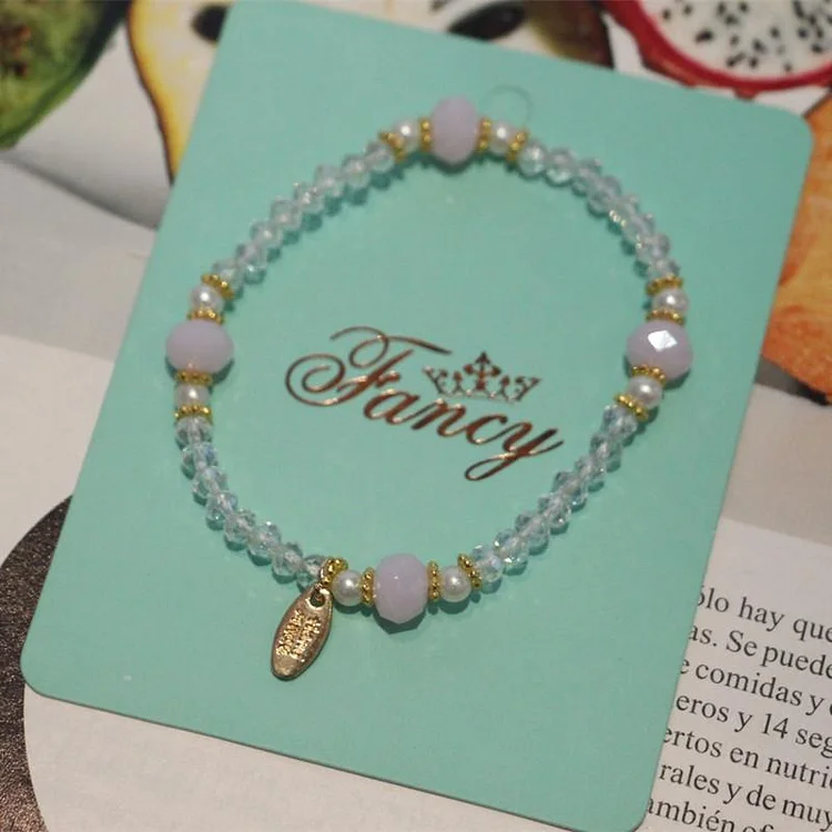 Hot Air Balloon Natural Stone Crystal Bracelet