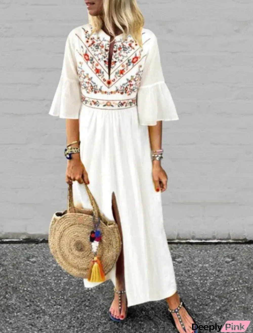 Summer Boho Slit Long Dress