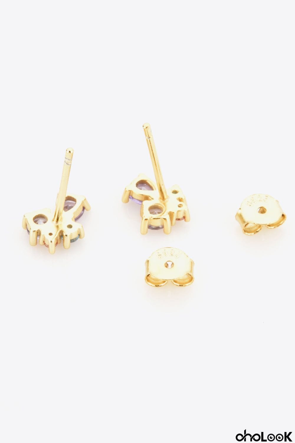 Multicolored Zircon 925 Sterling Silver Stud Earrings