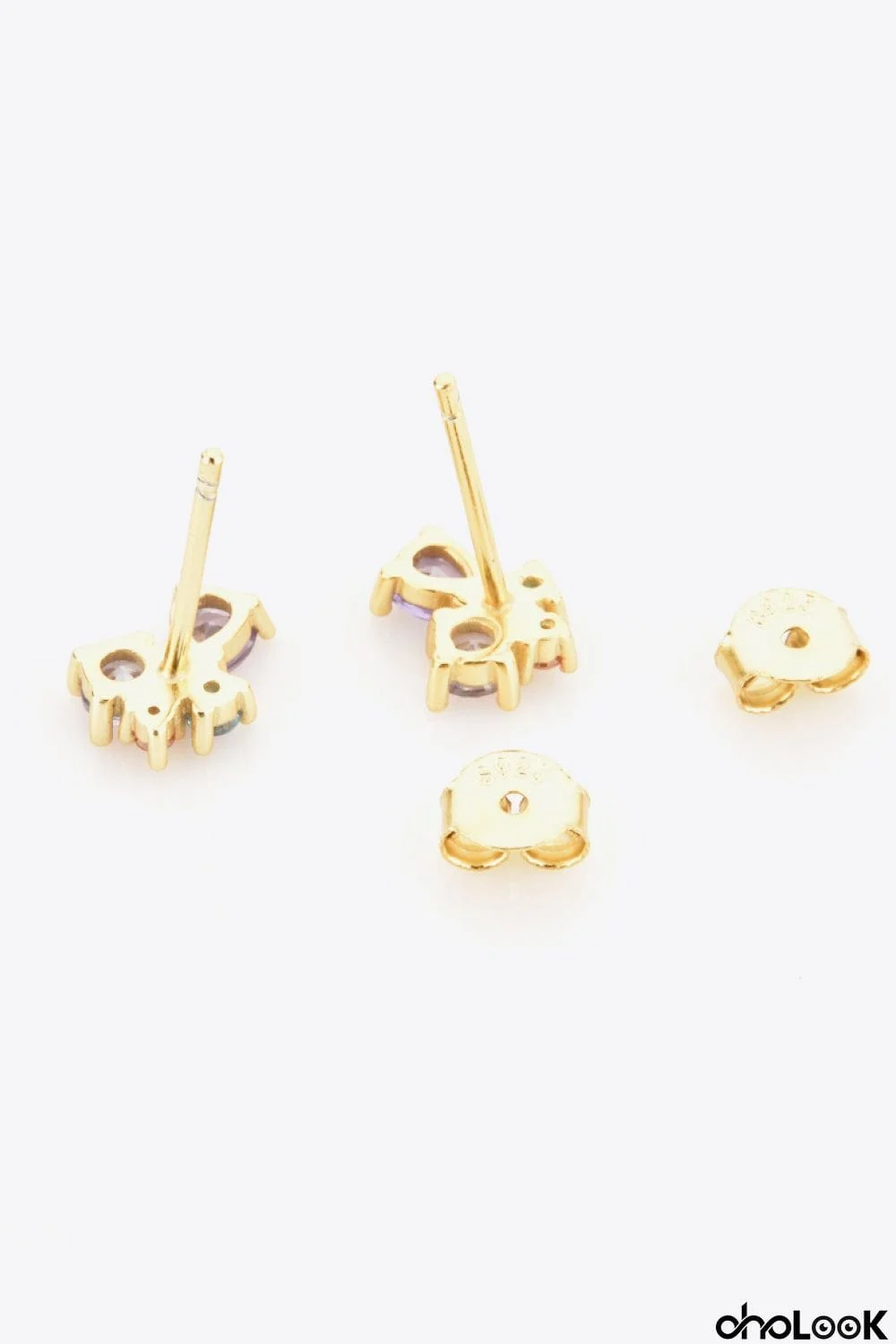 Multicolored Zircon 925 Sterling Silver Stud Earrings