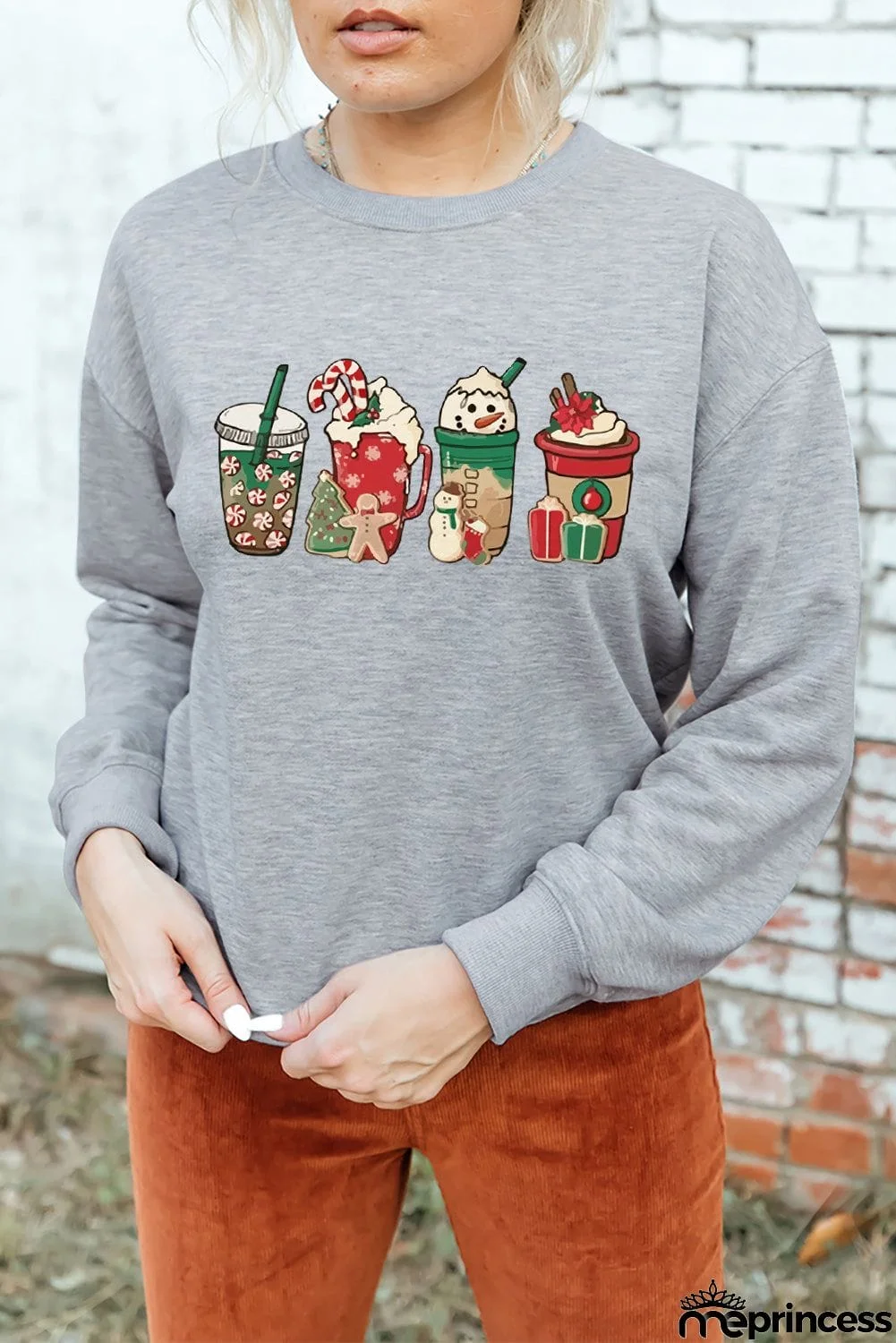 Sweet Christmas Drinks Graphic Sweatshirt