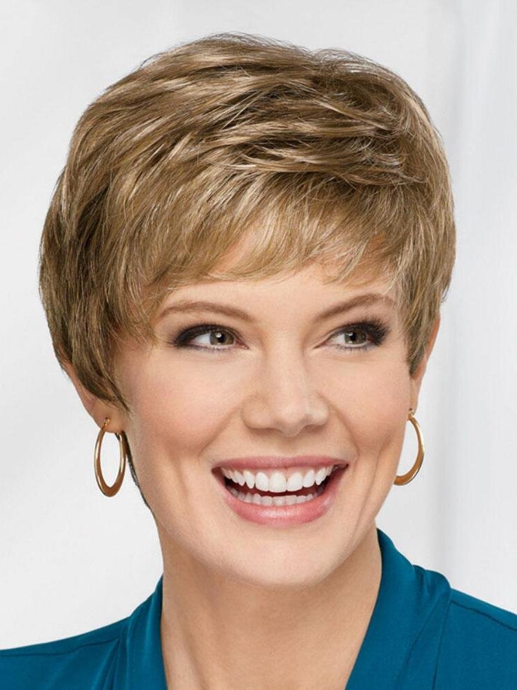 Olive Wigs Ultra-chic Pixie Short Wig with Bangs for Women｜Synthetic Straight Layers Wigs