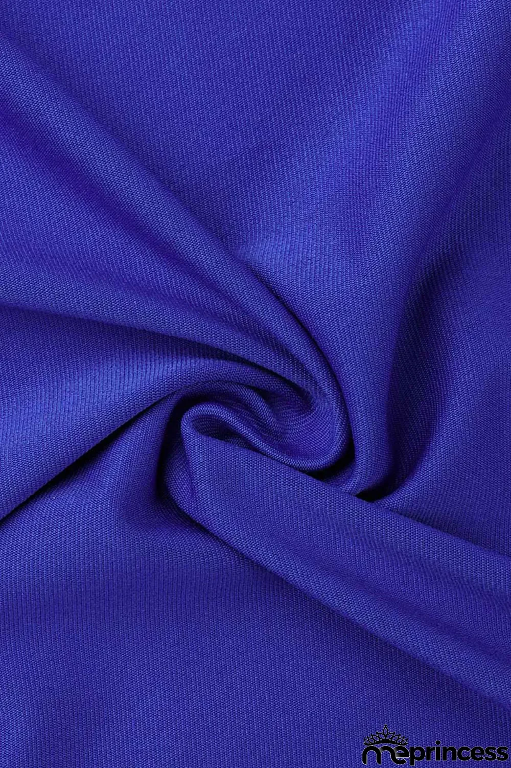 Deep Blue Elegant Solid Split Joint Frenulum High Opening V Neck Long Sleeve Plus Size Dresses