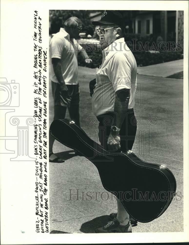 Press Photo Poster painting New Orleans Saints football coach Bum