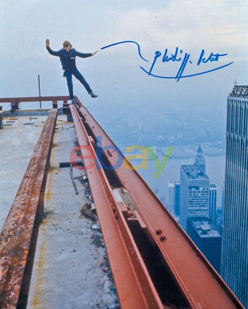 Philippe Petit Authentic Autographed RARE World Trade Center 8x10 Photo Poster painting reprint