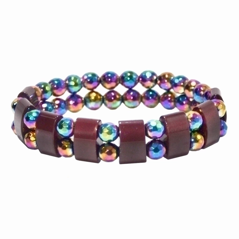 Minimalist Colorful Obsidian Beaded Unisex Bracelets 1 Piece
