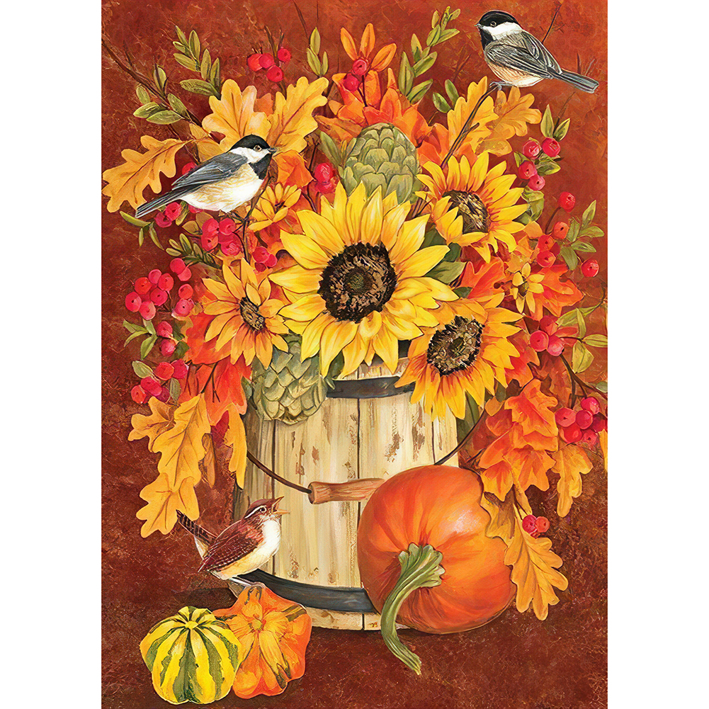 

Sunflower Pumpkin - Round Drill Diamond Painting - 30*40CM, 501 Original
