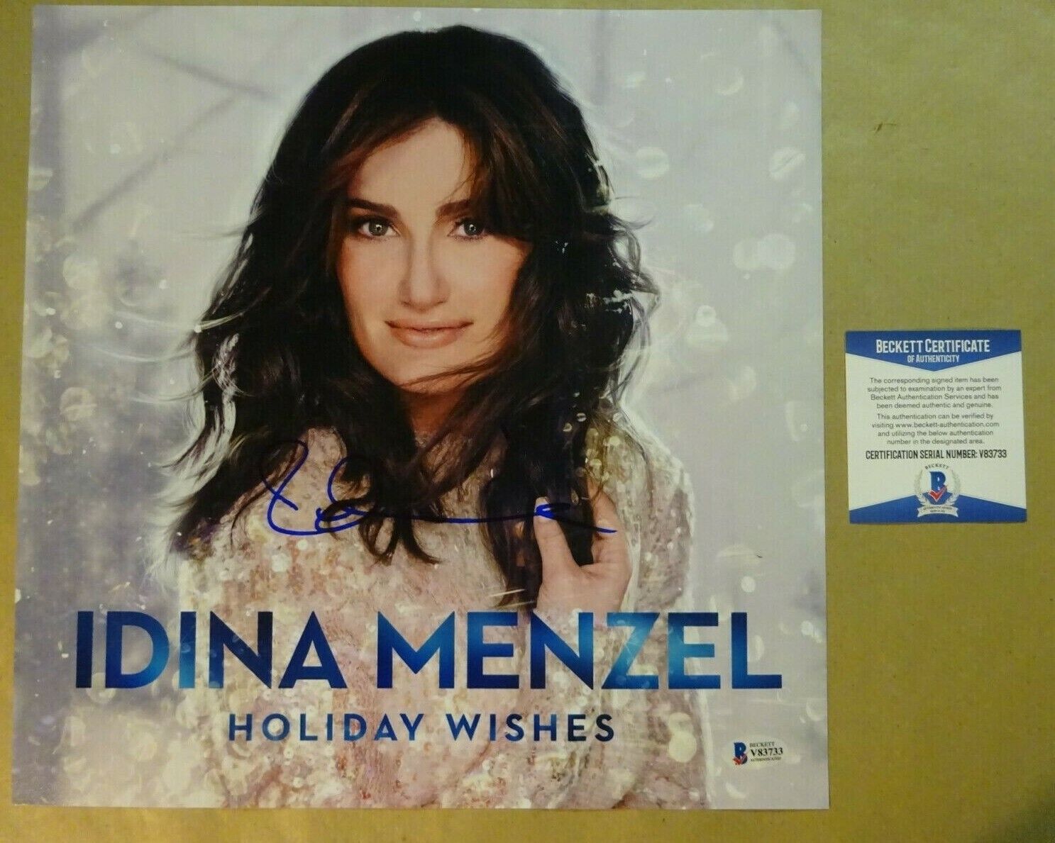 Autographed IDINA MENZEL Signed 12x12