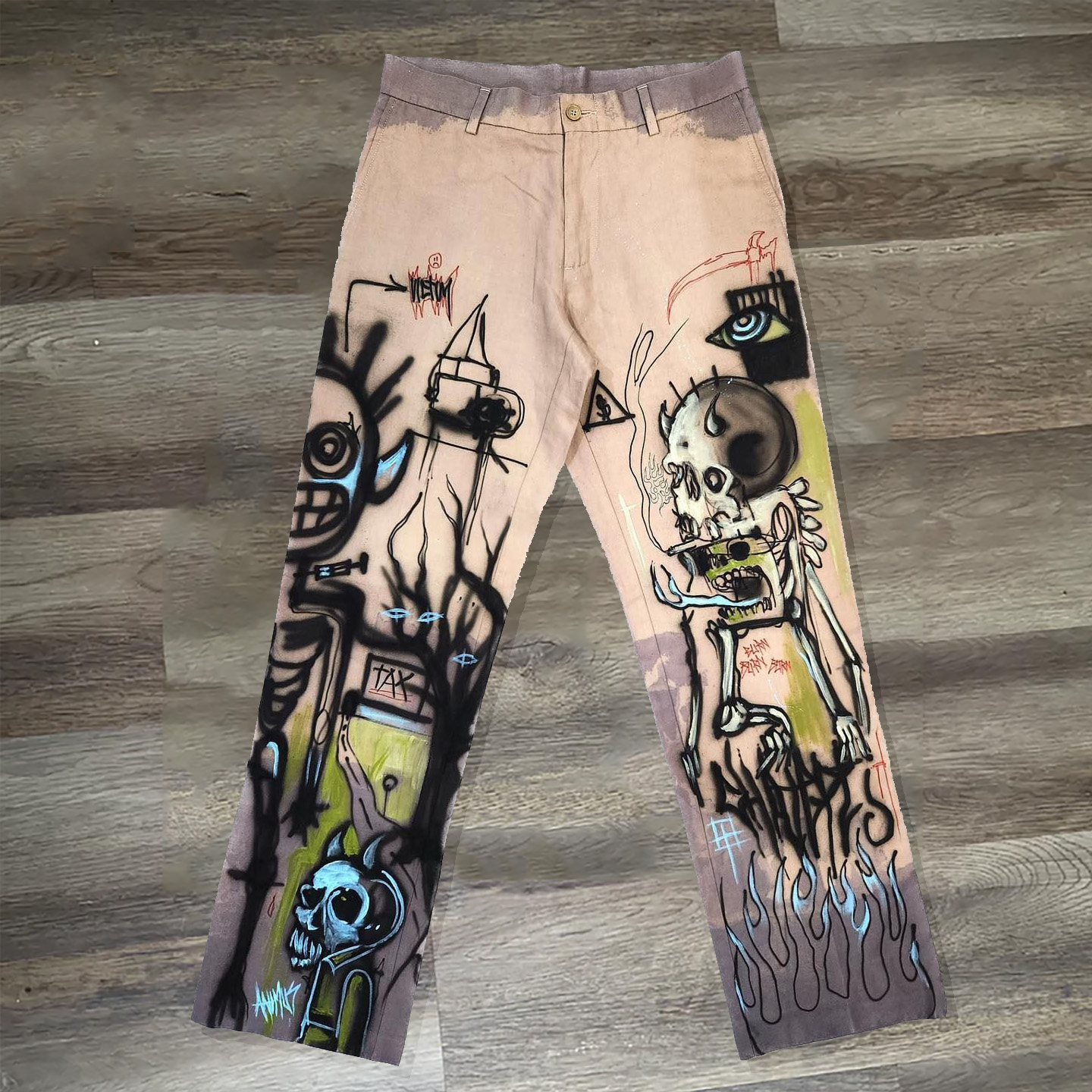 Personalized Cartoon Characters Print Jeans