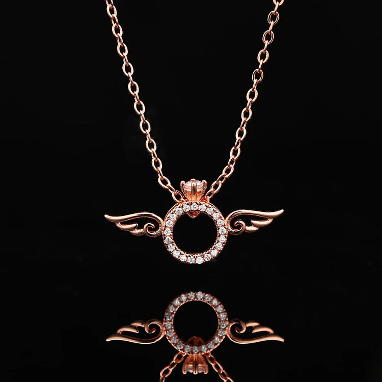 For Love - S925 I'll Hold You in My Heart Until I Can Hold You in Heaven Away Wings Necklace