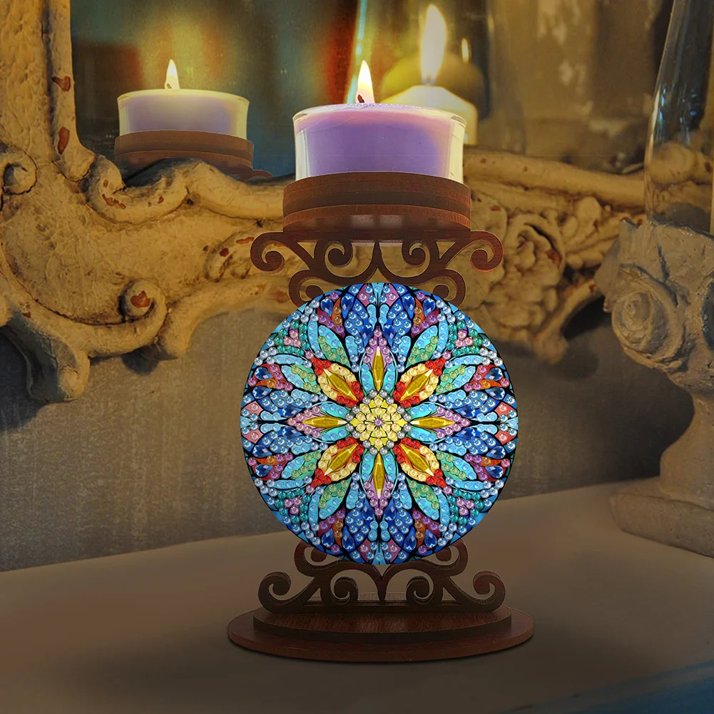 Flower Desktop Diamond Painting Candle Holder Aromatherapy Candle Holder