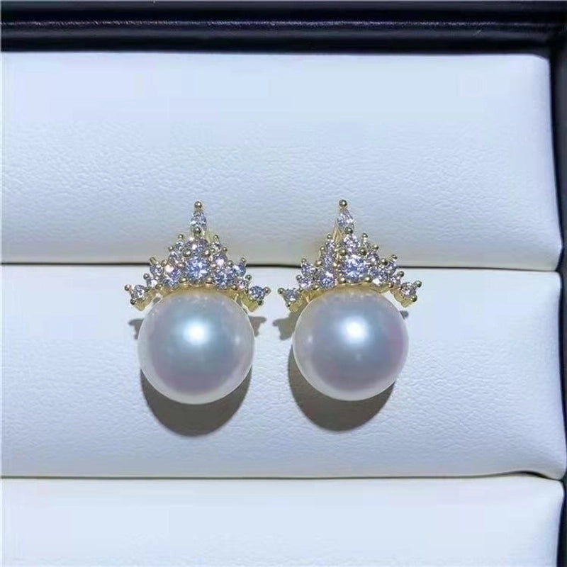 1 Pair Fashion Heart Shape Flower Bow Knot Inlay Copper Alloy Artificial Pearls Zircon Earrings