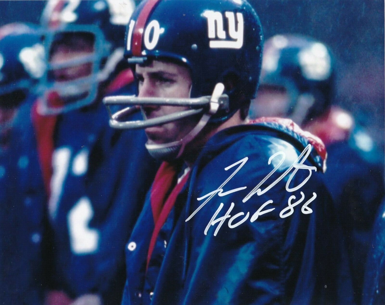 FRAN TARKENTON NEW YORK GIANTS HOF 86 ACTION SIGNED 8x10