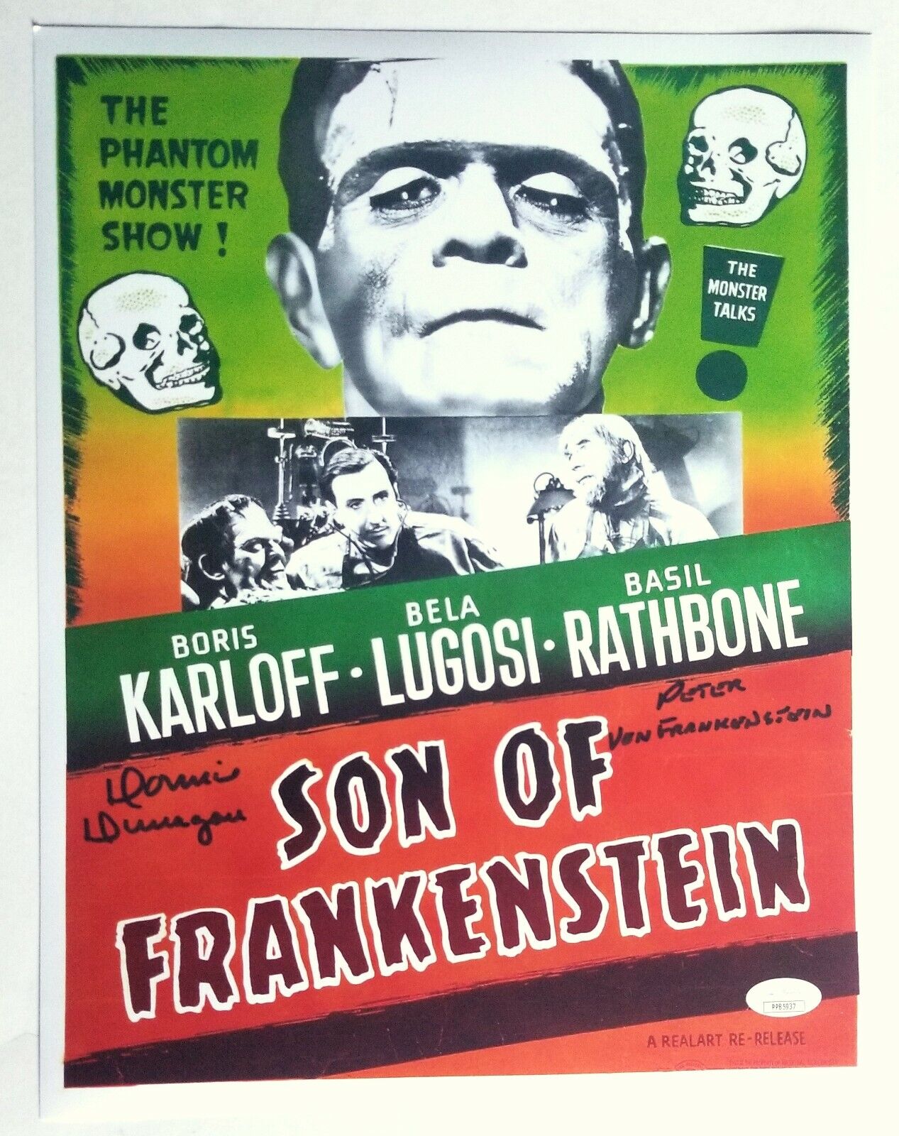 Donnie Dunagan REAL SIGNED 11x14 Son of Frankenstein Photo Poster painting #1 JSA COA w/PROOF