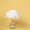 10 Flower Head and Stems | White Artificial Satin Hydrangeas, DIY Arrangement