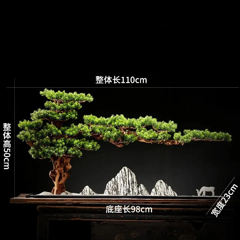 Athvotar Welcome Pine Bonsai Artificial Green Plant, Potted Landscape, Home Porch, Living Room, Office Pines, Soft Decoration