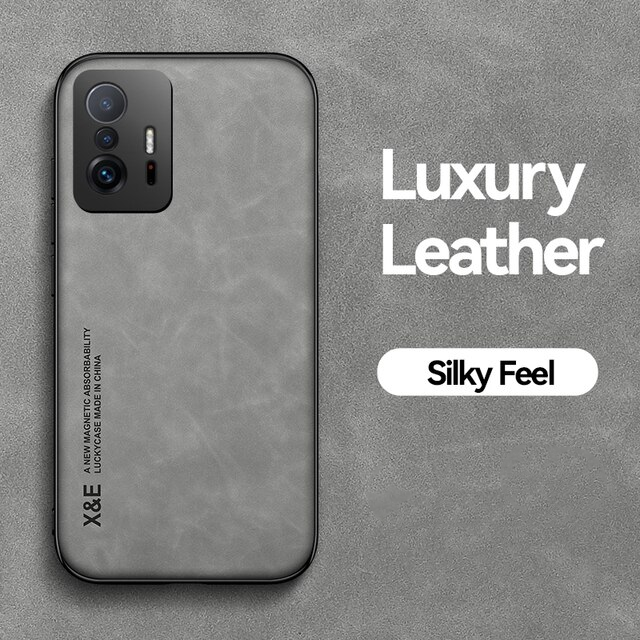 Magnetic Sheepskin Leather Case