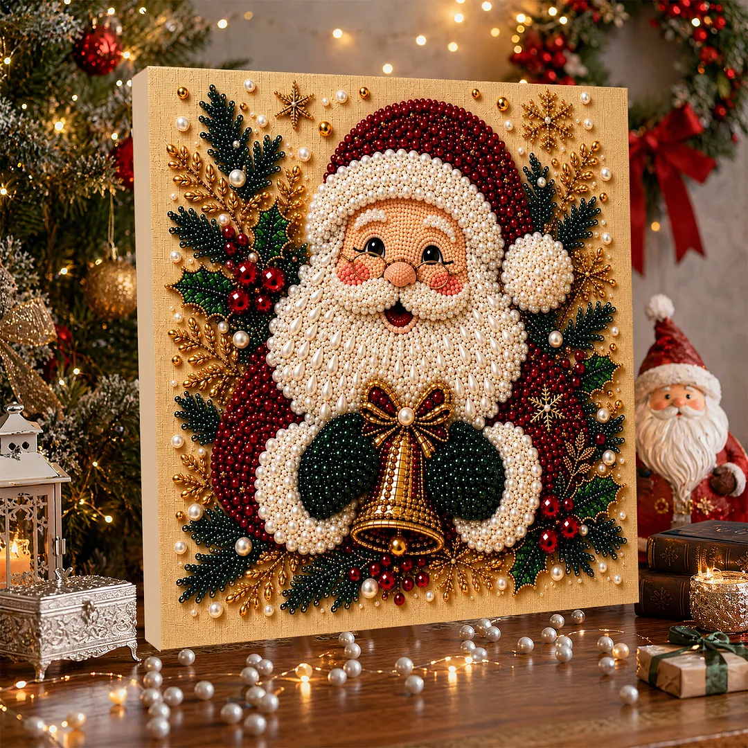 Framed Pearl Painting Kit Santa Claus Craft 11.81x11.81in