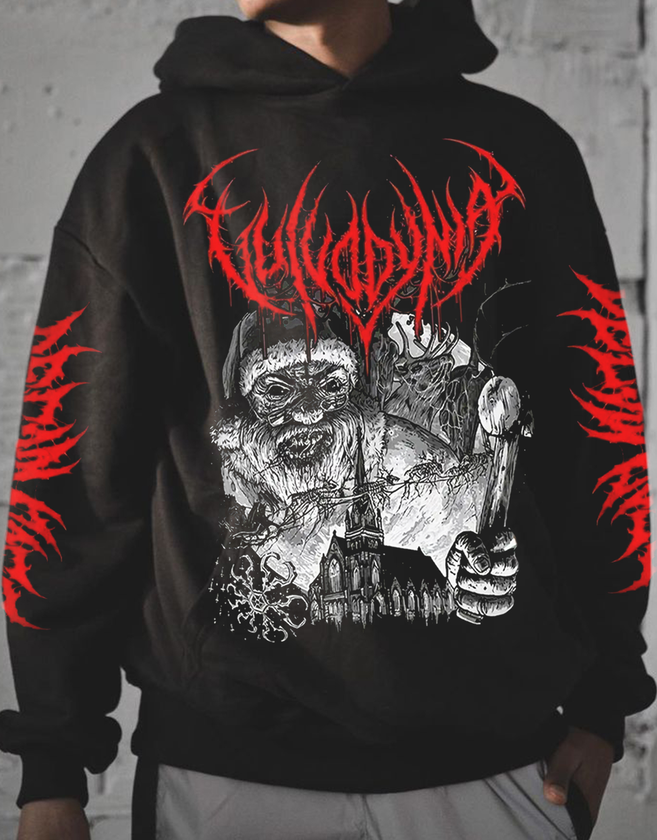 Christmas Black Metallic Hoodie / Rvogue / Rvogue