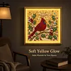DIY Christmas Pearl Painting Lighted Wall Art ,Diamond Painting LED Picture with Inner Frame, Handmade Beaded Christmas Decor with Warm Glow Lights, Holiday Home Decoration Gift for Living Room Bedroom