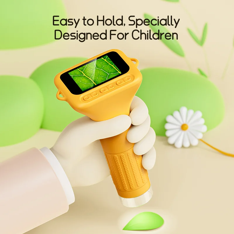 BEBANG Handheld Microscope, 1080P Digital Portable Microscope for Adults Kids, 32GB, 15 Slides