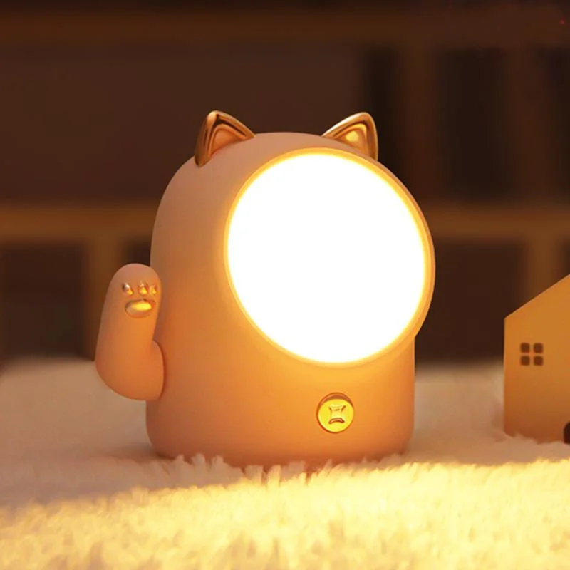 4 Colors Kawaii Modern Lucky Cat Night Lamp SS2095
