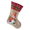 Linen Diamond Painting Christmas Socks 5D Rhinestone Xmas Socks for Kid Gift