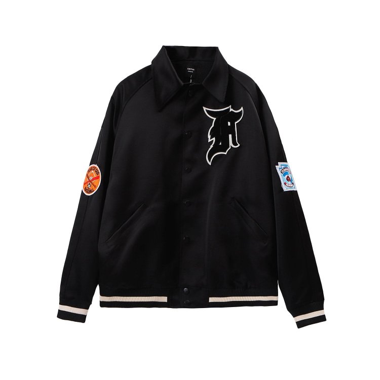 Fog Essentials Coats Autumn and Winter Fog Smart Five Baseball Icon Badge Flight Coach Jacket