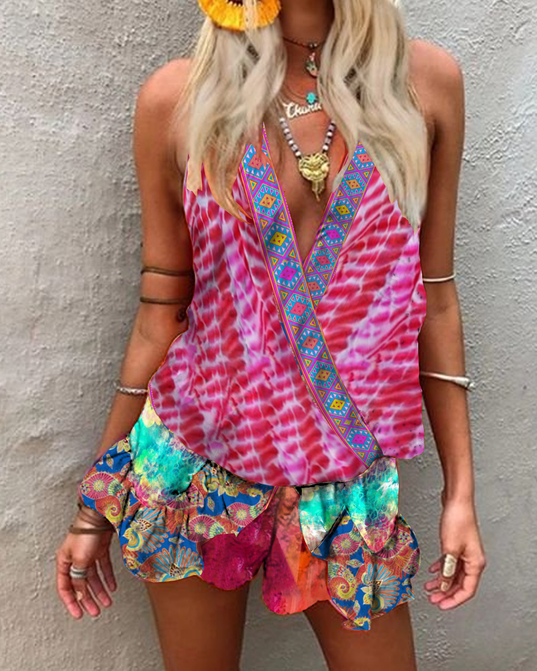Bohemian Vacation Printed Outfits 9d3e