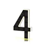LED Illuminated Modern Address Sign Waterproof Personalized Solar Powered Address Number Dusk To Dawn Adhesive Or Screw Mount for Outside House Light Up Courtyard Hotel Bar