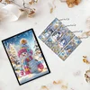 (US Local)Snowman A5 Size Diamond Painting Notebook Set with 4Pcs Bookmark Holiday Gift