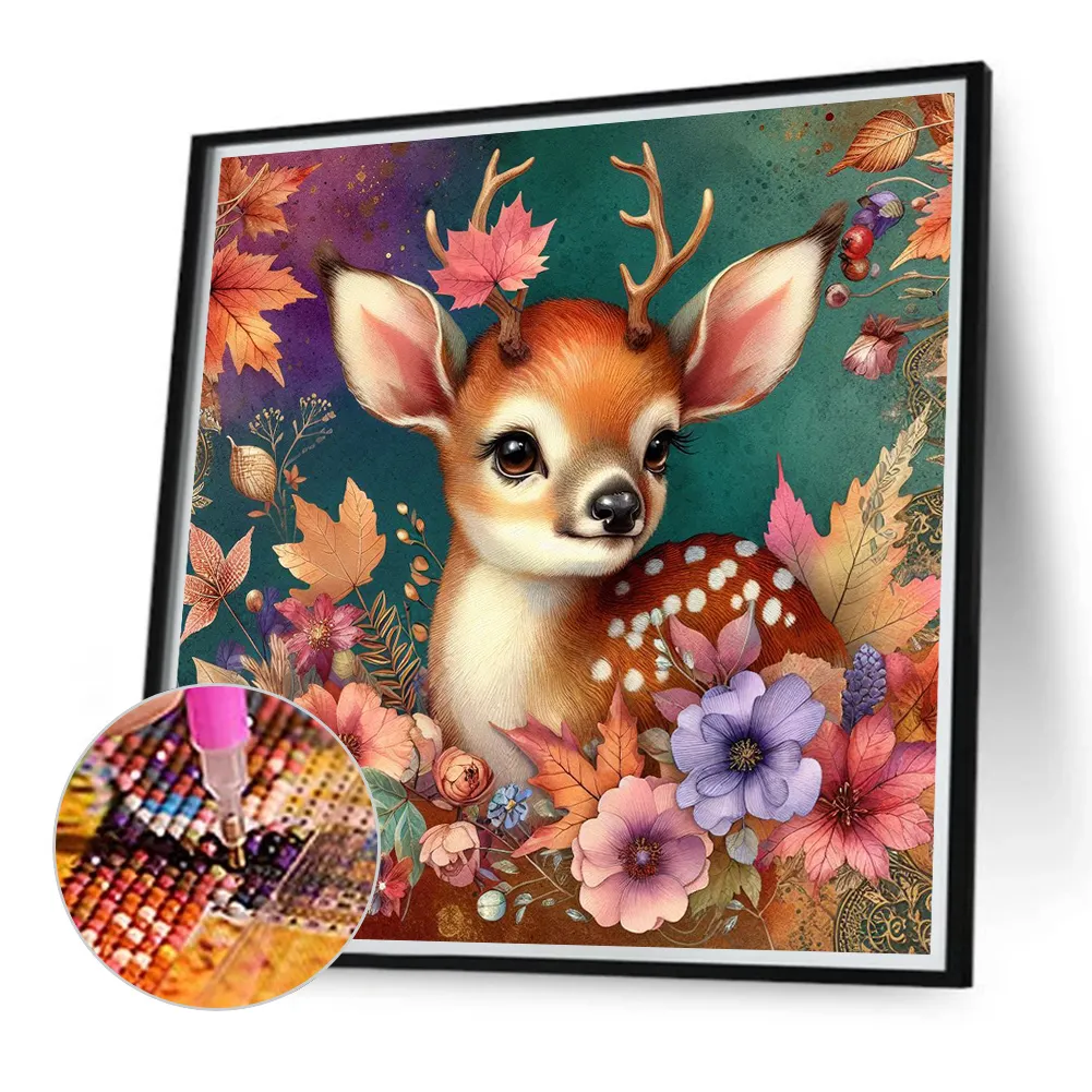 Diamond Painting - Full Round Drill - Autumn Elk(Canvas|40*40cm)