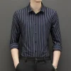 Simple Striped Non-iron Long-sleeved Shirt