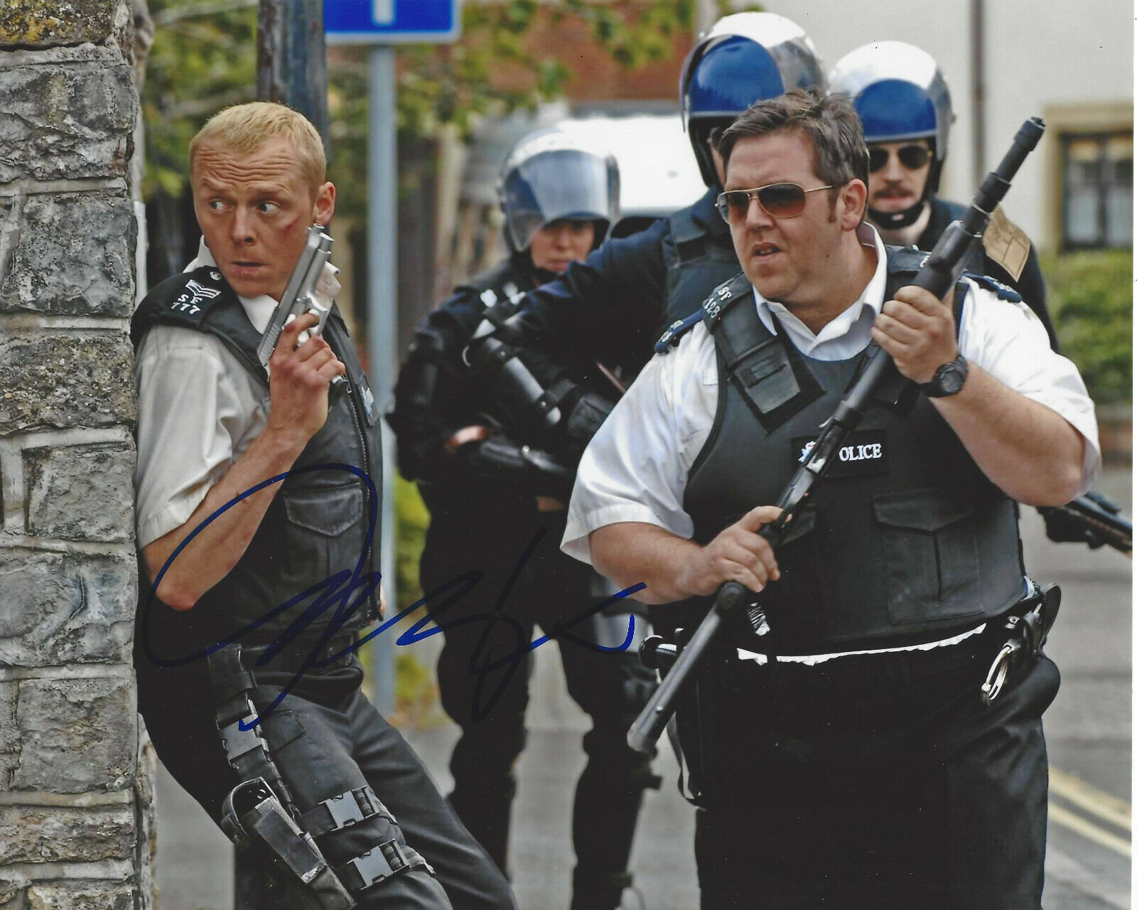 NICK FROST SIGNED 'HOT FUZZ' 8x10 MOVIE Photo Poster painting w/COA ACTOR SHAUN OF THE DEAD