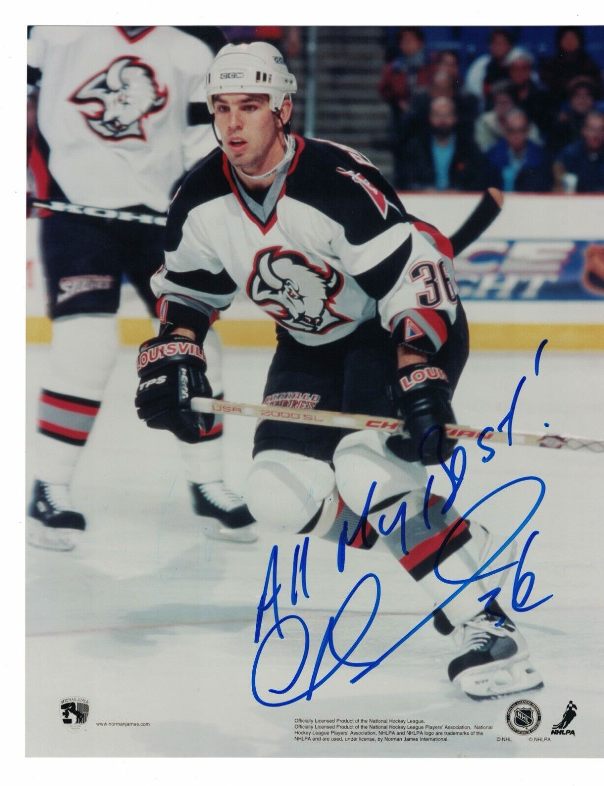 Mathew Barnaby Buffalo Sabres Signed 8 x 10